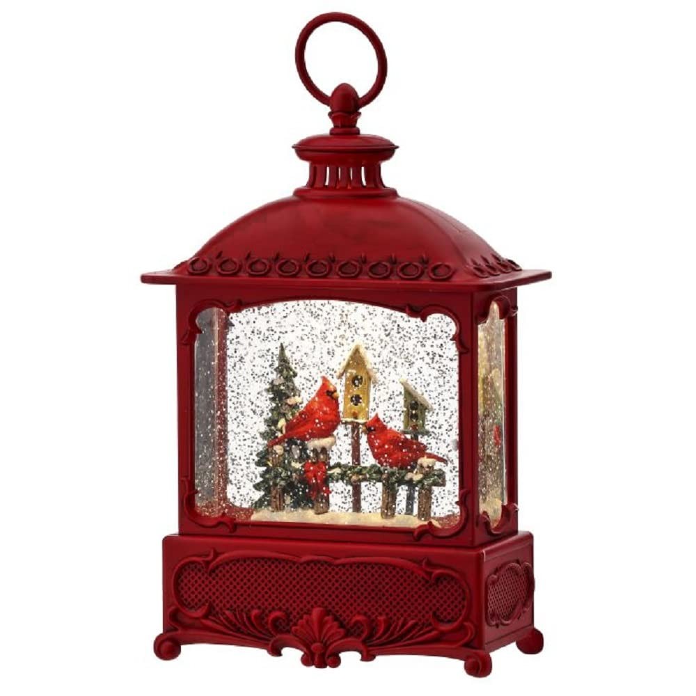 Regency Int'l 11" LED Cardinal Lantern Water Globe with Timer, Multicolor