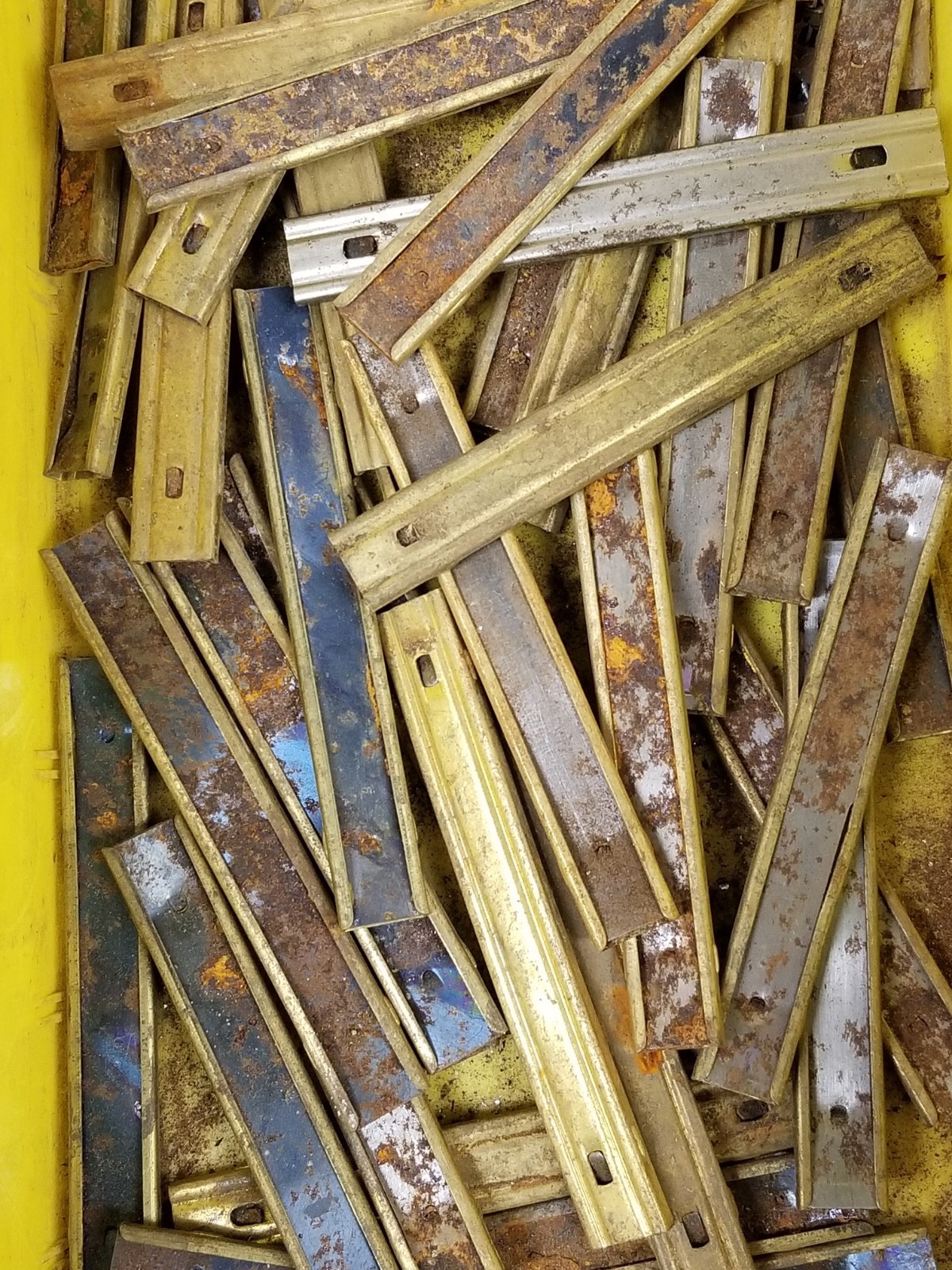 MAUSER C96 10 ROUND STRIPPER CLIPS UNMARKED RUSTY SOLD "AS IS" SET OF 10 PIECES.