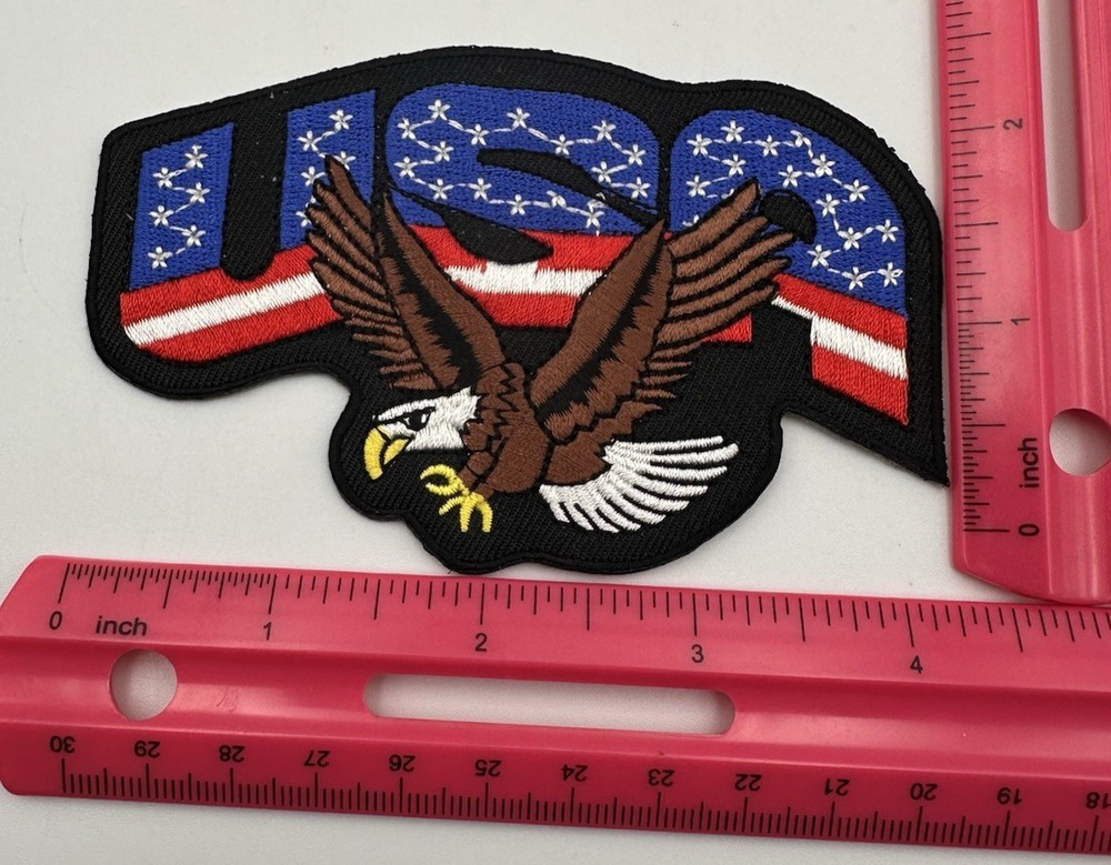 Motorcycle  USA Eagle Embroidered patch Sew or Iron on