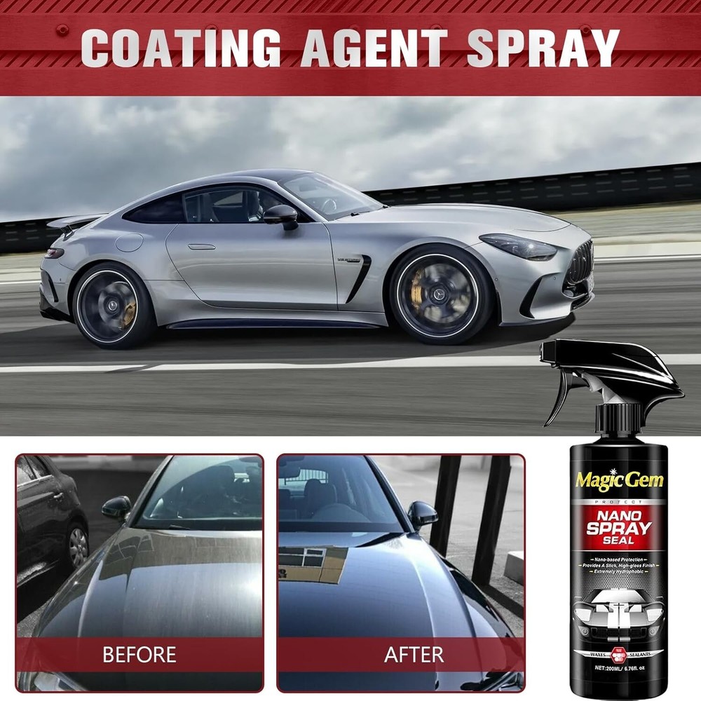 Magic Gem Car Coating Spray, Nano Scratch Removal Coating...