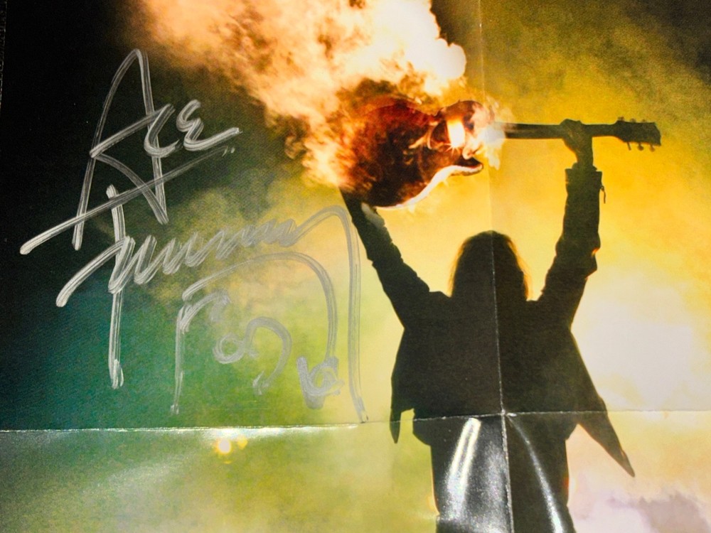 Ace Frehley Anomaly CD SIGNED Poster First Press Pop-Up Cd Kiss WASP Aerosmith
