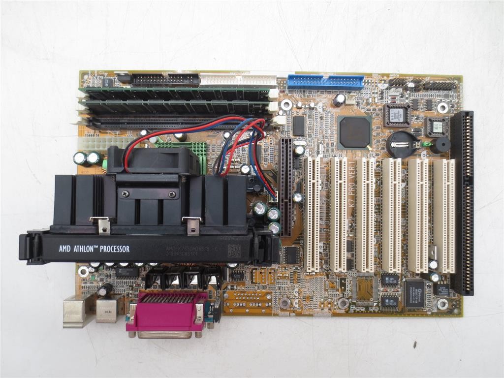 MSI MS-6195 K7 Pro Ver: 1 Slot 242 ATX Motherboard Athlon 650 256MB RAM