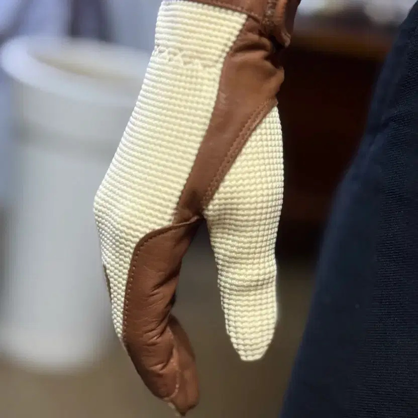 Waffle & Leather Riding Gloves S Size