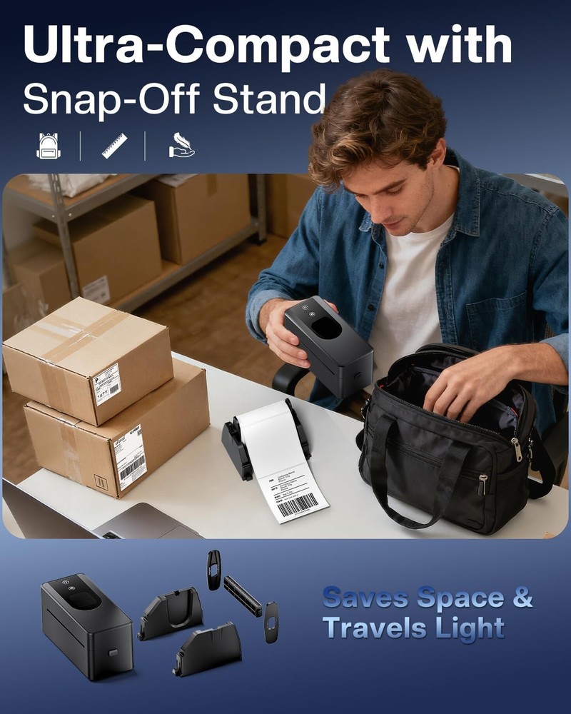 4x6 Phomemo Thermal Shipping Label Printer Upgraded with Touchable Screen USPS