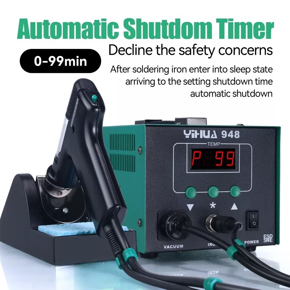 YIHUA 948 Desoldering Station 90W Digital Desoldering Gun Complete Kit