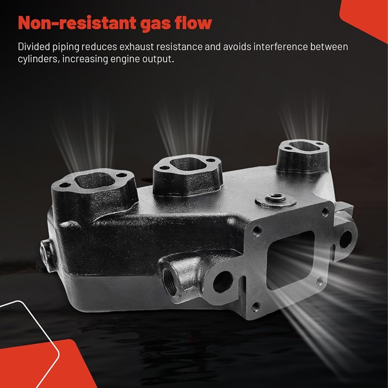 2PCS Exhaust Manifold Dry Joint Riser for Mercruiser GM 4.3 V6 2002-UP 864612T01