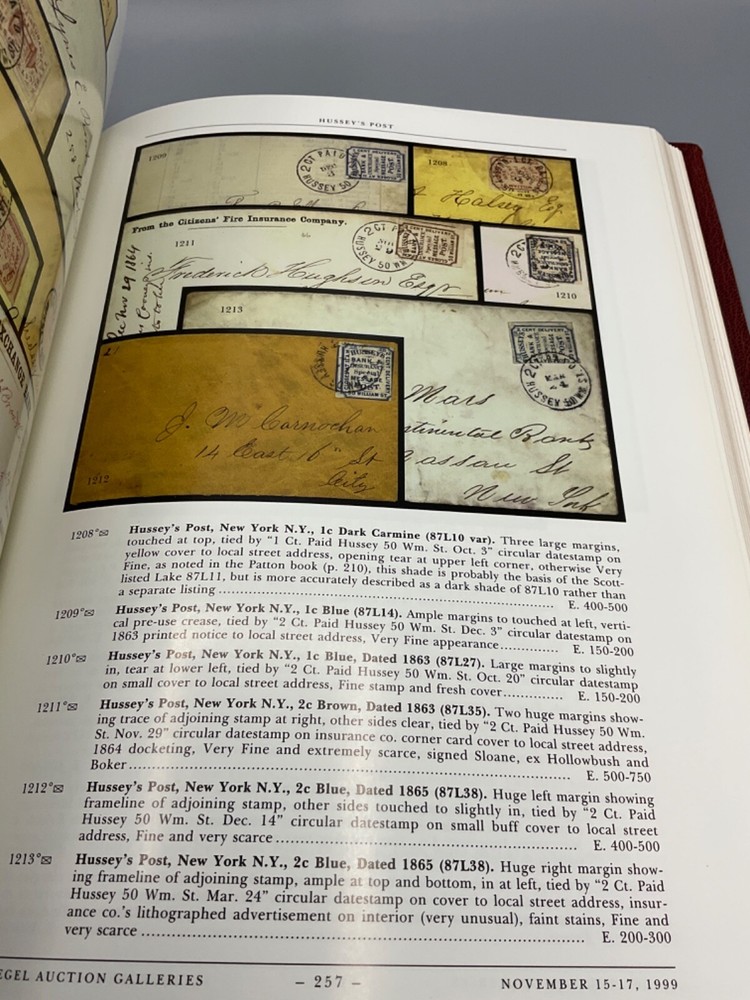 David Golden Collection United States Carriers Locals, Siegel Auction Catalog V2