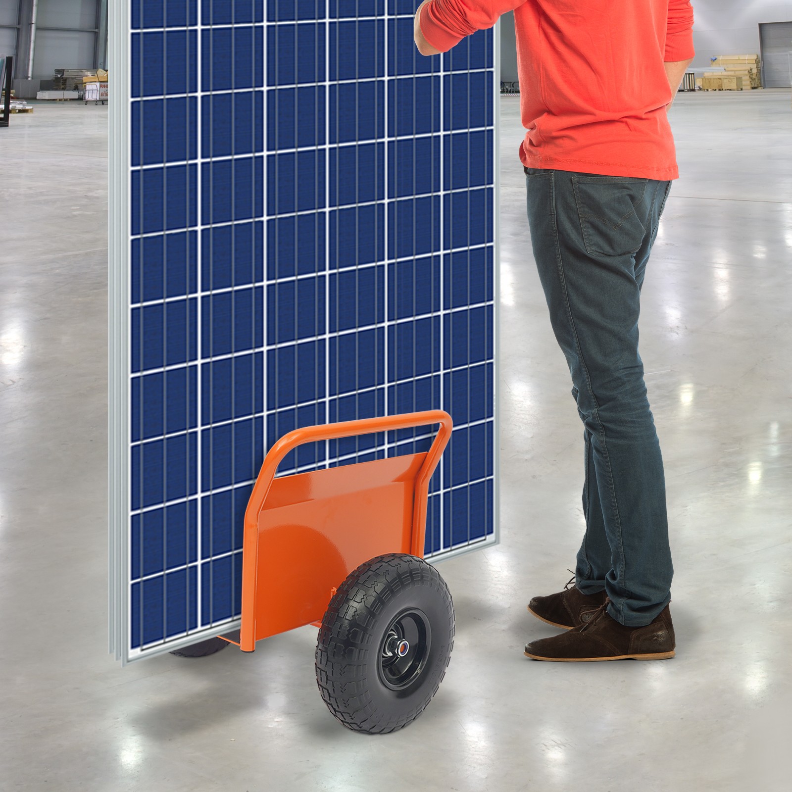 Slab Dolly, Heavy Duty Panel Dolly Cart, Panel Dolly with 10-Inch Tires