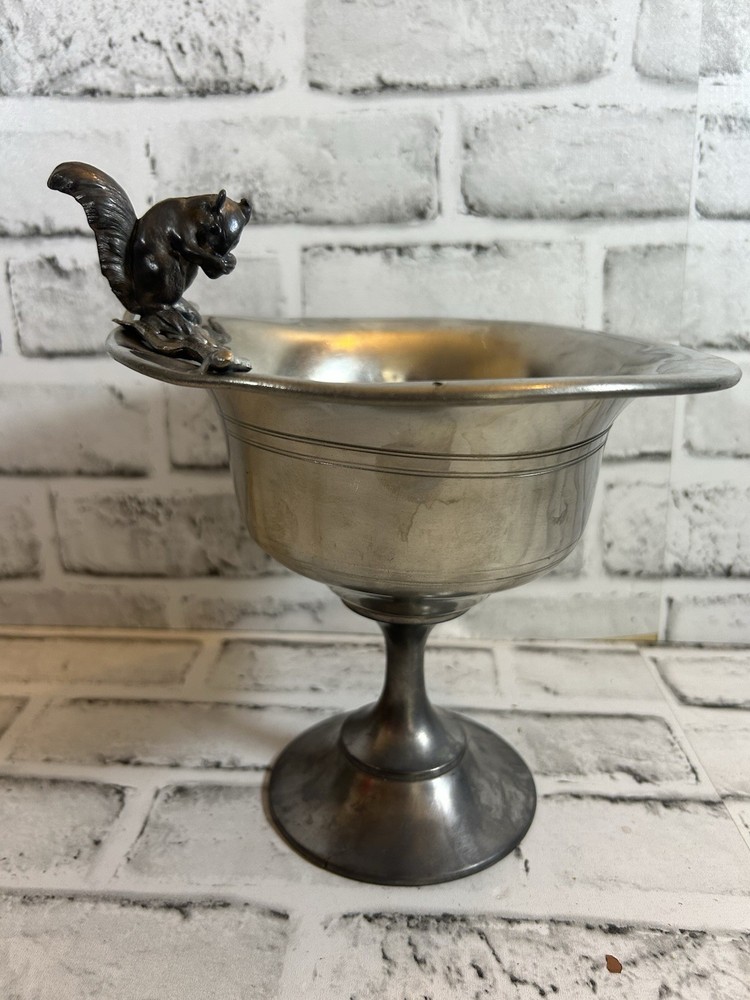 Antique Silver plated Urn With Squirrel Figure