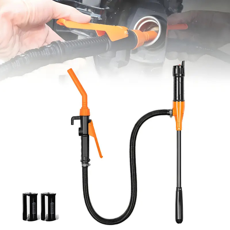 2.4 GPM Powered Battery Quick Liquid Fuel Transfer Pump with Flow Control Nozzle