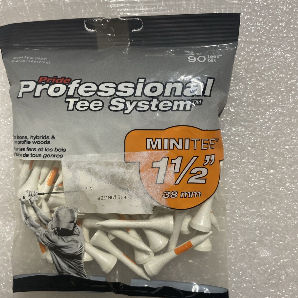 For Pride Professional Tee System Mini Tee, 1-1/2-Inch- 90 Count (White)