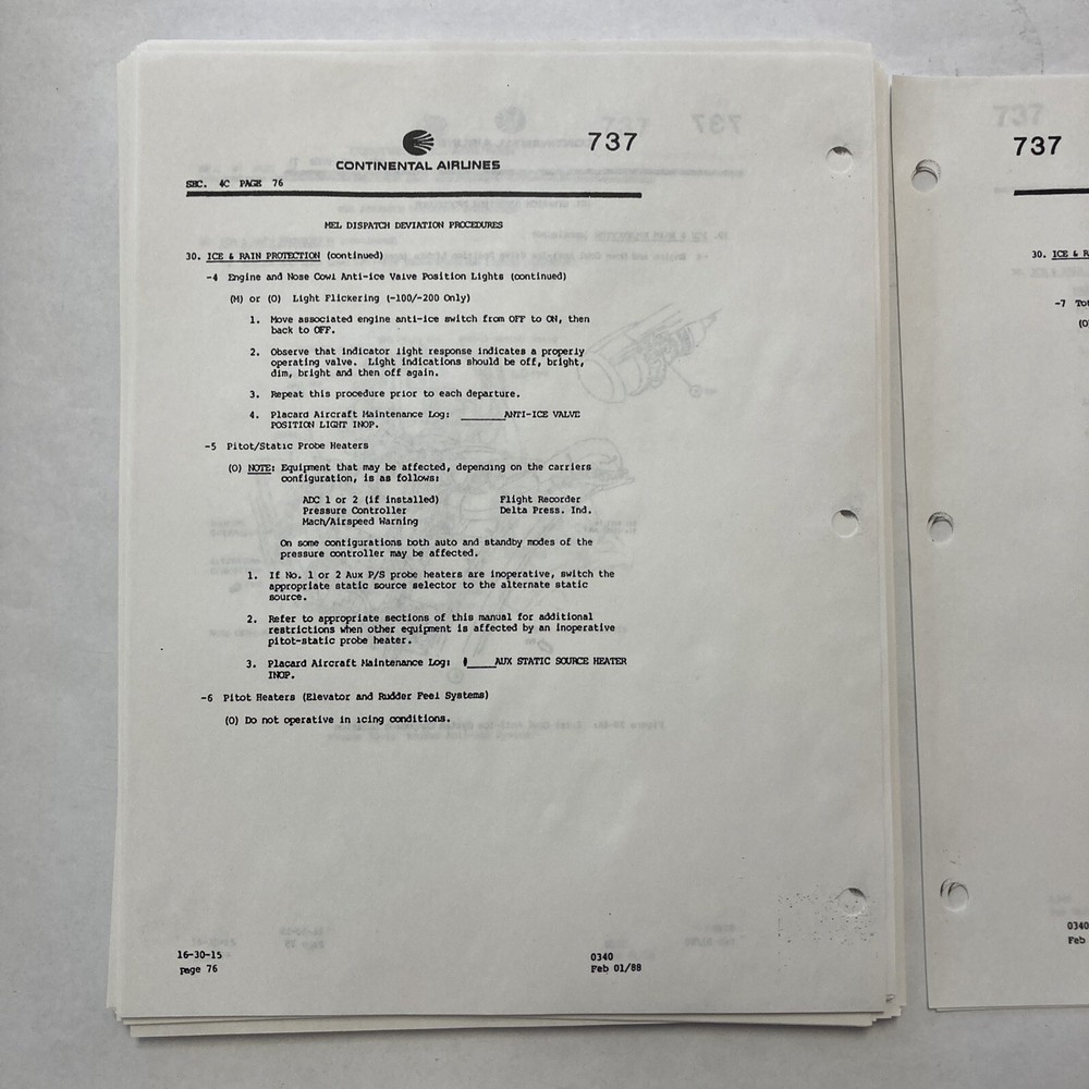 Boeing 737 Minimum Equipment List (MEL)