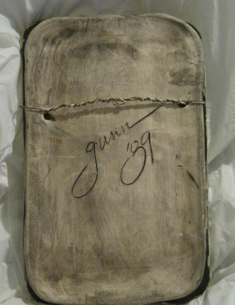 Gunn Pottery Wall Hanging 6"x10"~Iris~Signed~LBDLL