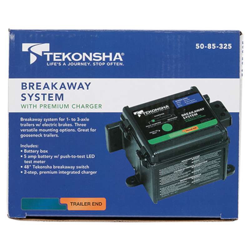 Tekonsha Breakaway System Fits 1 to 3 Axle Trailers w/Electric Brakes 5 Amp / Hr