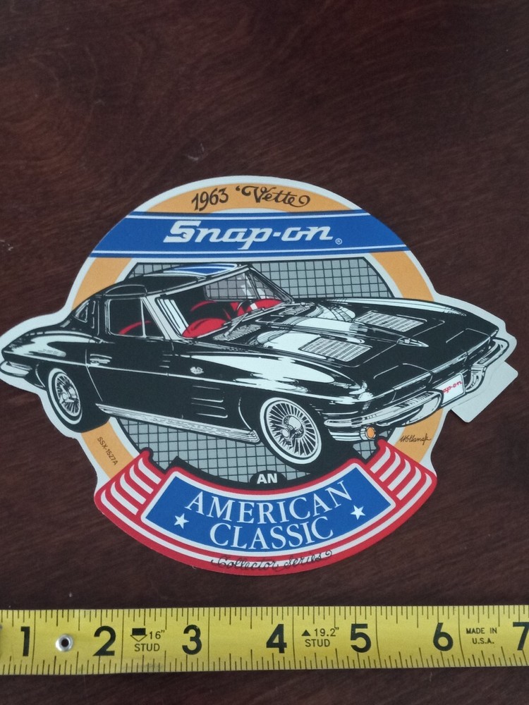 SNAP ON STICKER  AMERICAN CLASSIC SERIES  1963 VETTE