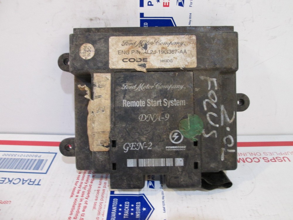 2011 FORD FOCUS 2.0L  Remote Starter System Module AL2J-19G367-AA START COMPUTER