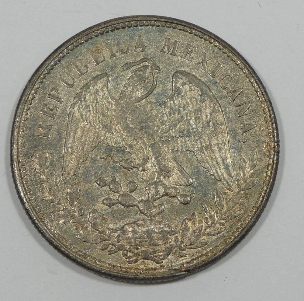 1902 Mo MEXICO Silver Peso Coin ALMOST UNCIRCULATED