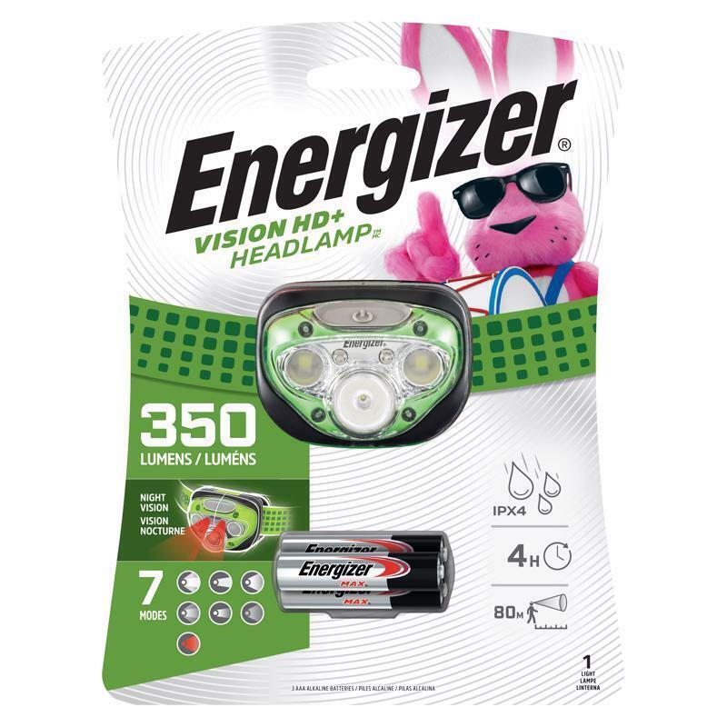 Energizer Vision HD + 350 lm Green LED Headlight AAA Battery HDC32E