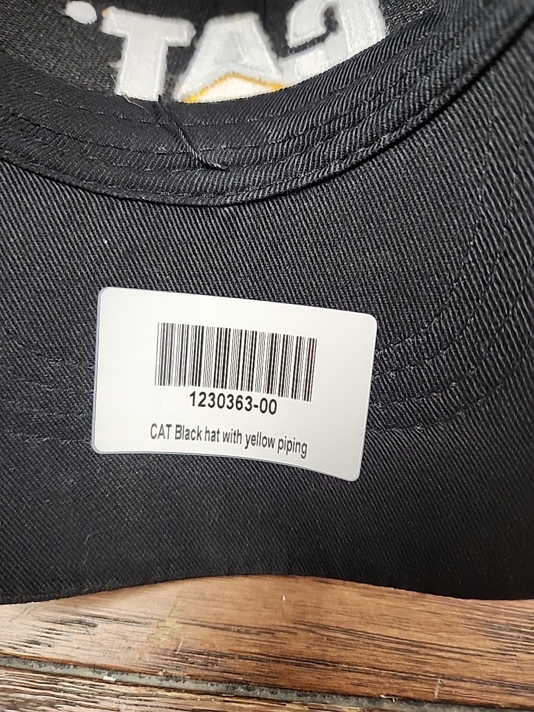 Caterpillar CAT Equipment Classic Black Cotton Twill Snapback Hat/Cap 6015b