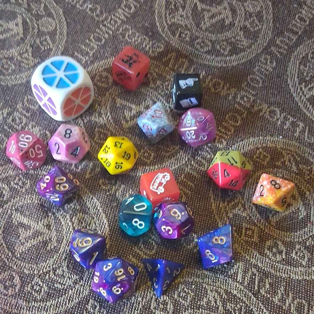 Mixed Polyhedral Dice Set for Dungeons & Dragons Tabletop RPGs Assorted Colors