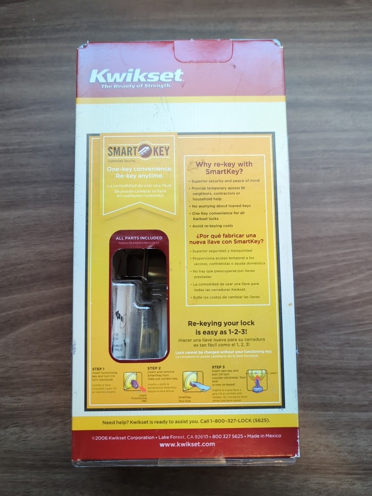 Kwikset Keyed Entry Knob Featuring Smartkey Security