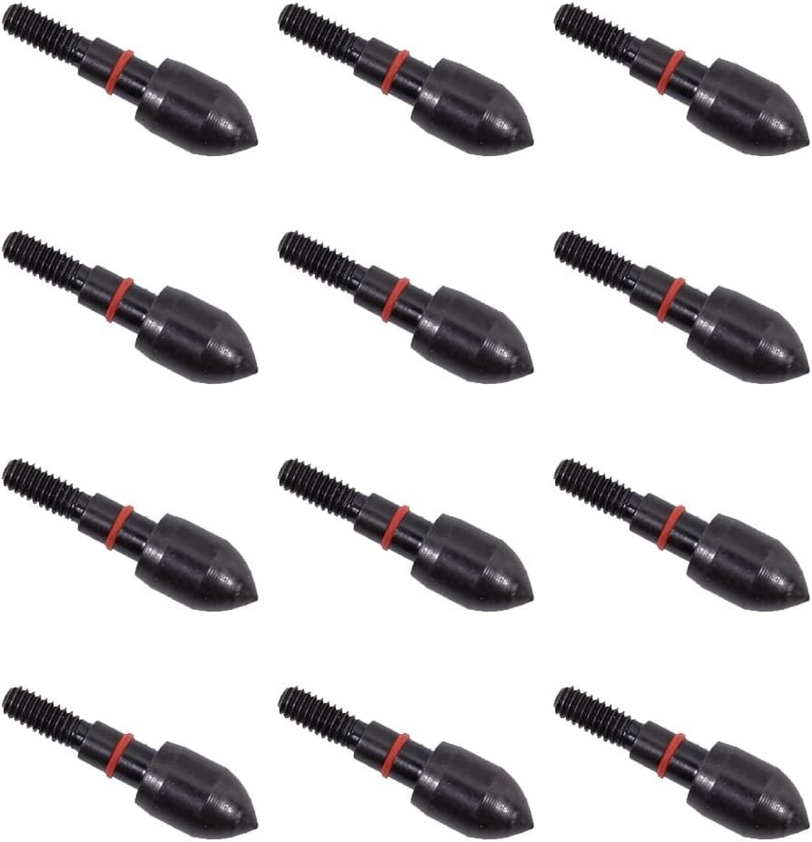 High Precision Archery Field Points - 12 Durable Alloy Tips for Crossbows & Bows