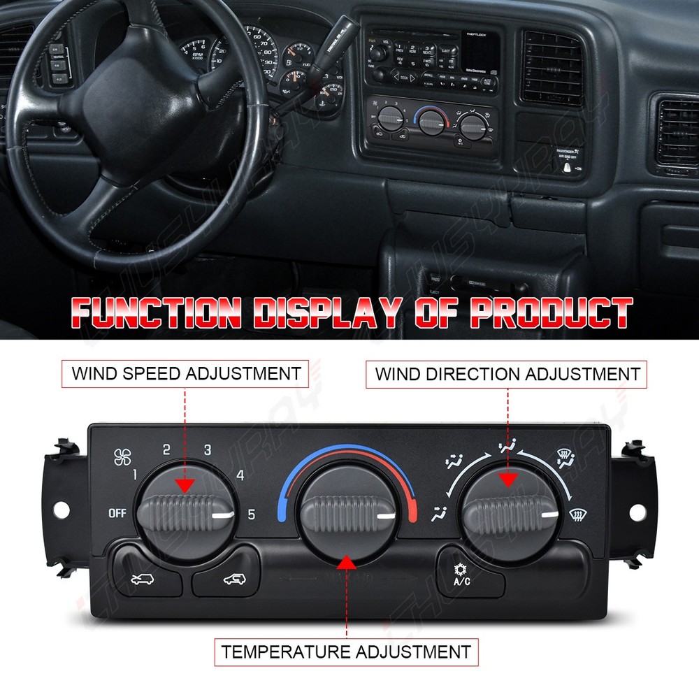 Air Conditioning Climate Control Module Panel For 99-02 Chevy Silverado 1500 25