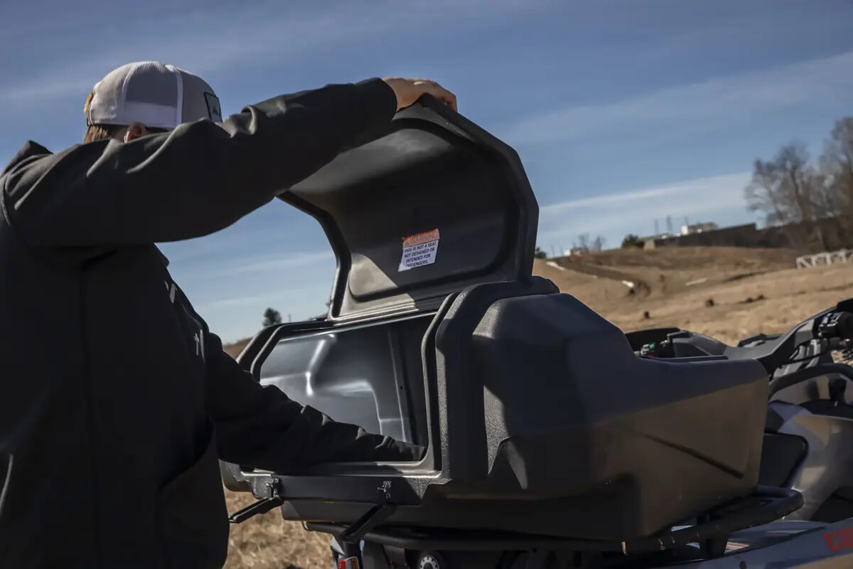 Kolpin ATV Rear Passenger Seat Cargo Storage Helmet Trunk Box Luggage Lounger