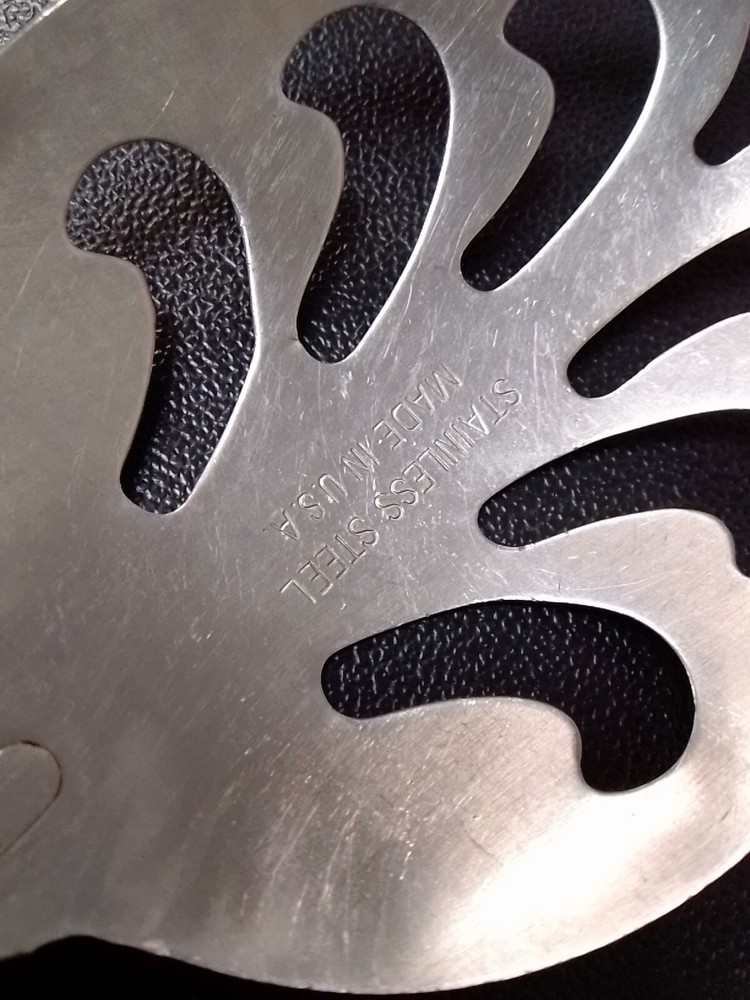 Vintage Bakelite Spoon Red Serving Slotted Pierced