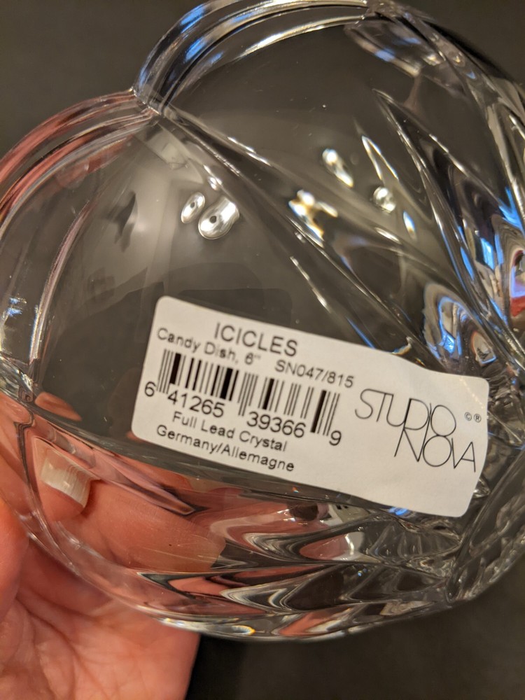 Studio Nova Icicles Crystal Candy Dish 6"