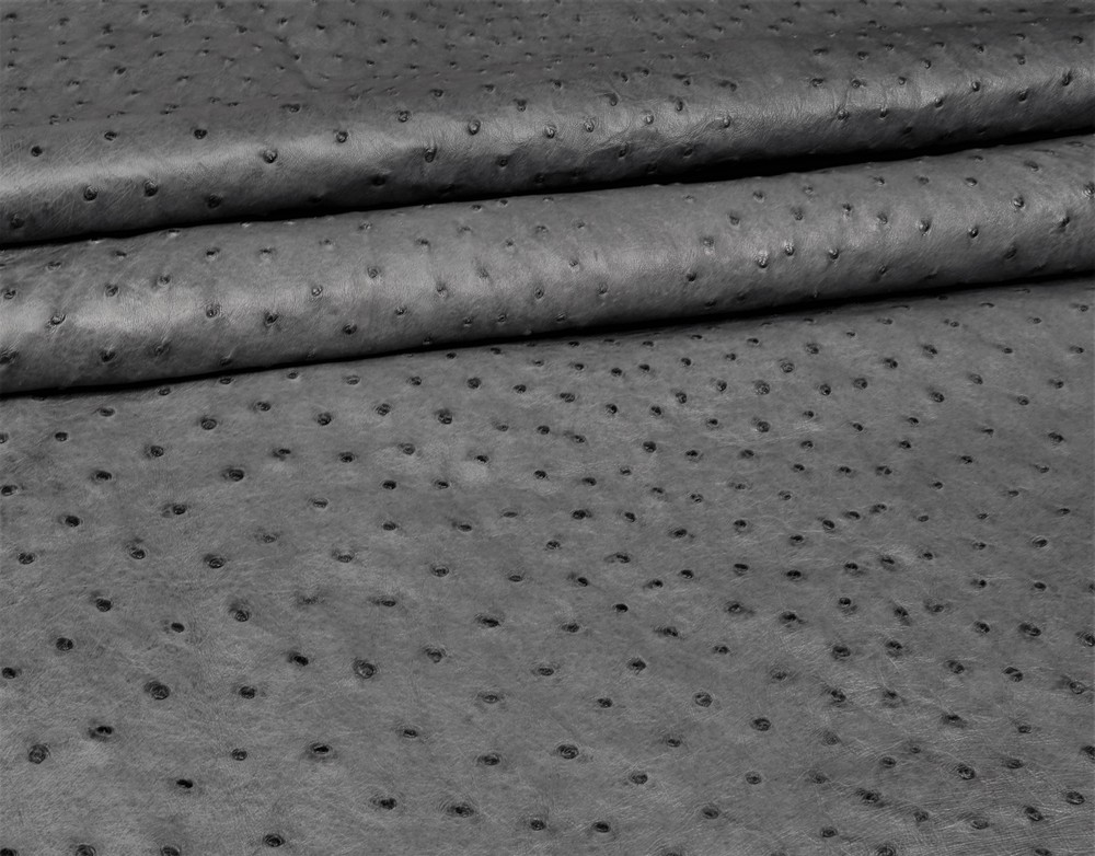 Ostrich Leather Hide Grey SF