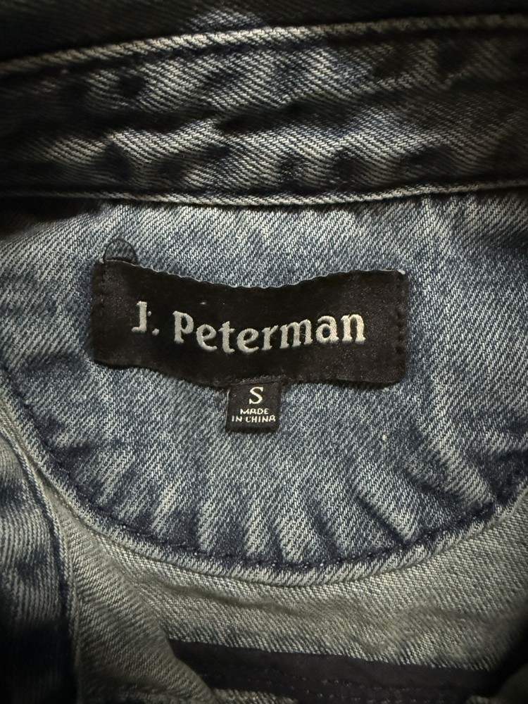 J Peterman Womens Denim Jacket Size S Pockets