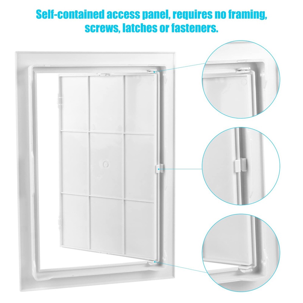 8x12 inch Plastic Access Panel for Drywall Ceiling Reinforced Plumbing Wall A...
