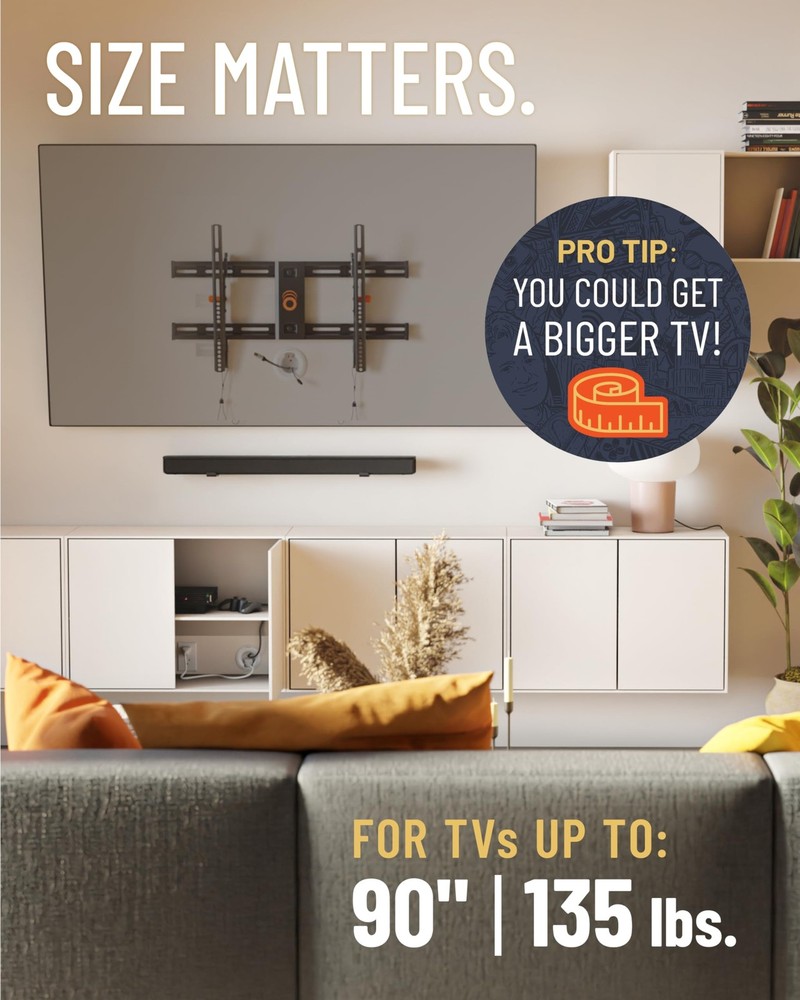 ECHOGEAR Wall Mount TV Bracket for TVs Up to New & Improved, & Improved