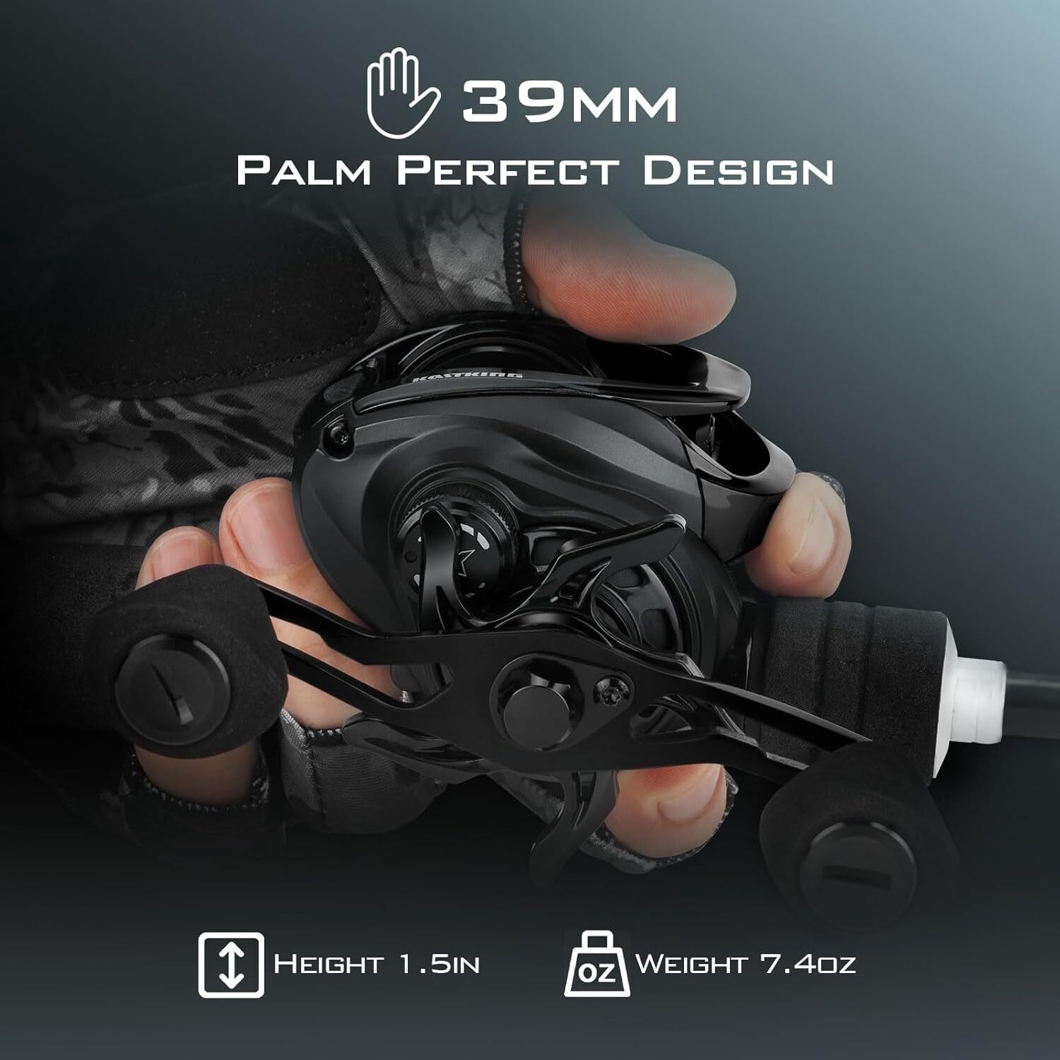 KastKing Zephyr Baitcast Reel w/Halo XII Mag Brake 7+1BB 7.2:1 18lb Carbon Drag