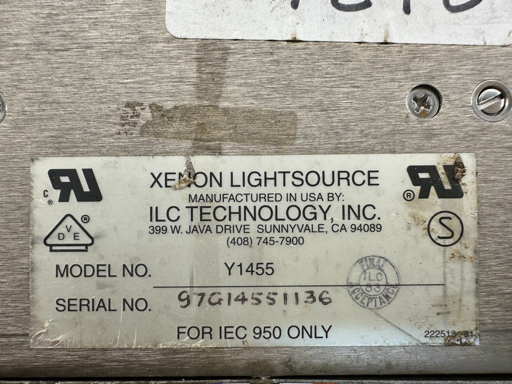 Perkin Elmer ILC Technology Y1455 Xenon Light Source