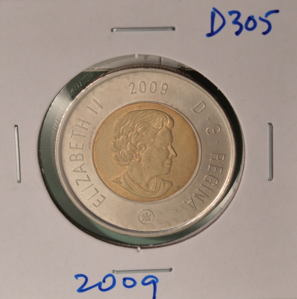 2009 - Canada Toonie $2 Dollar  - Inv# D305 🇨🇦🇨🇦