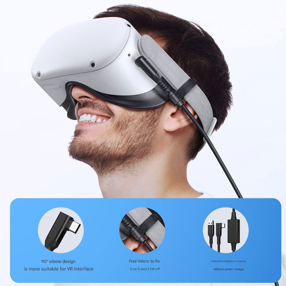 Oculus Link Cable with Charging [16ft] for Meta Quest 3 Quest 2/Pro, Pico 4dE