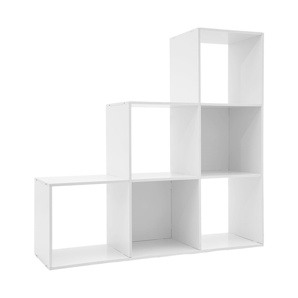 6-Cube Storage Organizer, Bookcase, Display Compartment, Open Back, Home Office.