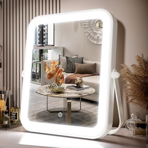 LED Vanity Mirror with Gift Box, 10"x8" Lighted Hollywood Makeup Mirror,