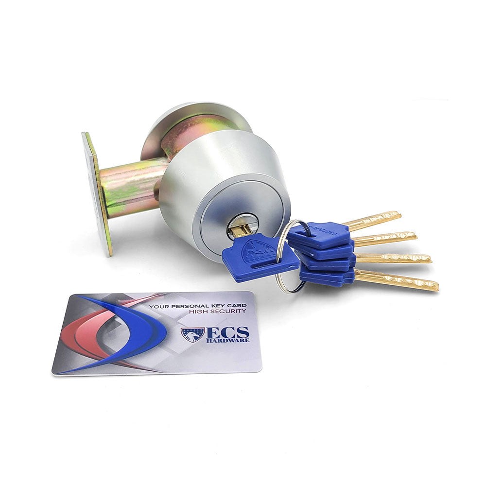 ECS HARDWARE Replacement for Key Controlled Deadbolt 26D Satin Chrome - Grade 1