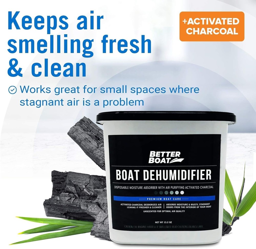 13-Ounce Activated Charcoal Dehumidifier Bucket - Automatic Moisture Control