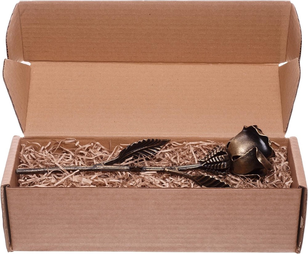 Handcrafted Bronze Rose – 8th & 19th Yeat Wedding for Her – Solid Me