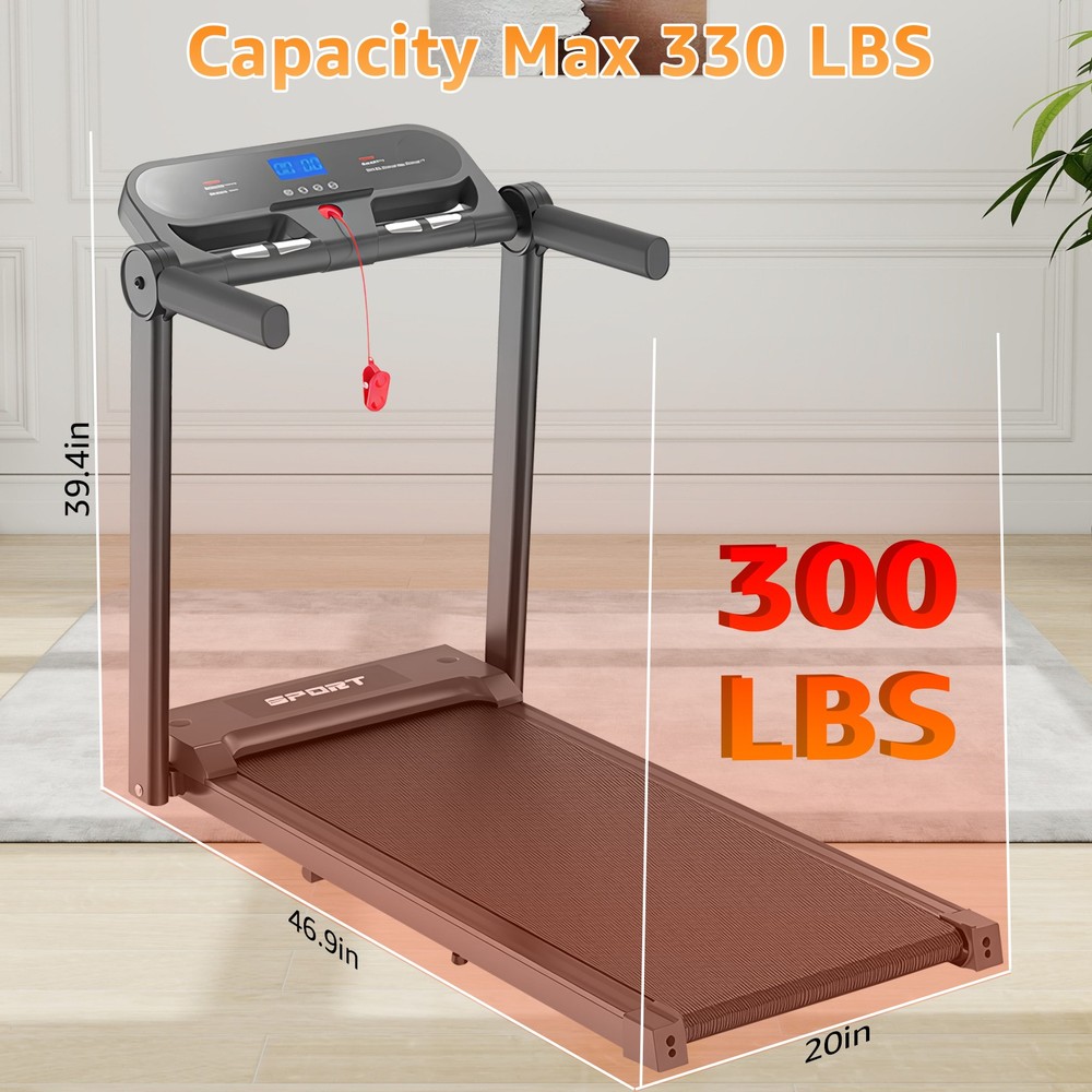 FITSHOW App-compatible 3HP Treadmill - Professional Foldable Design with Silent