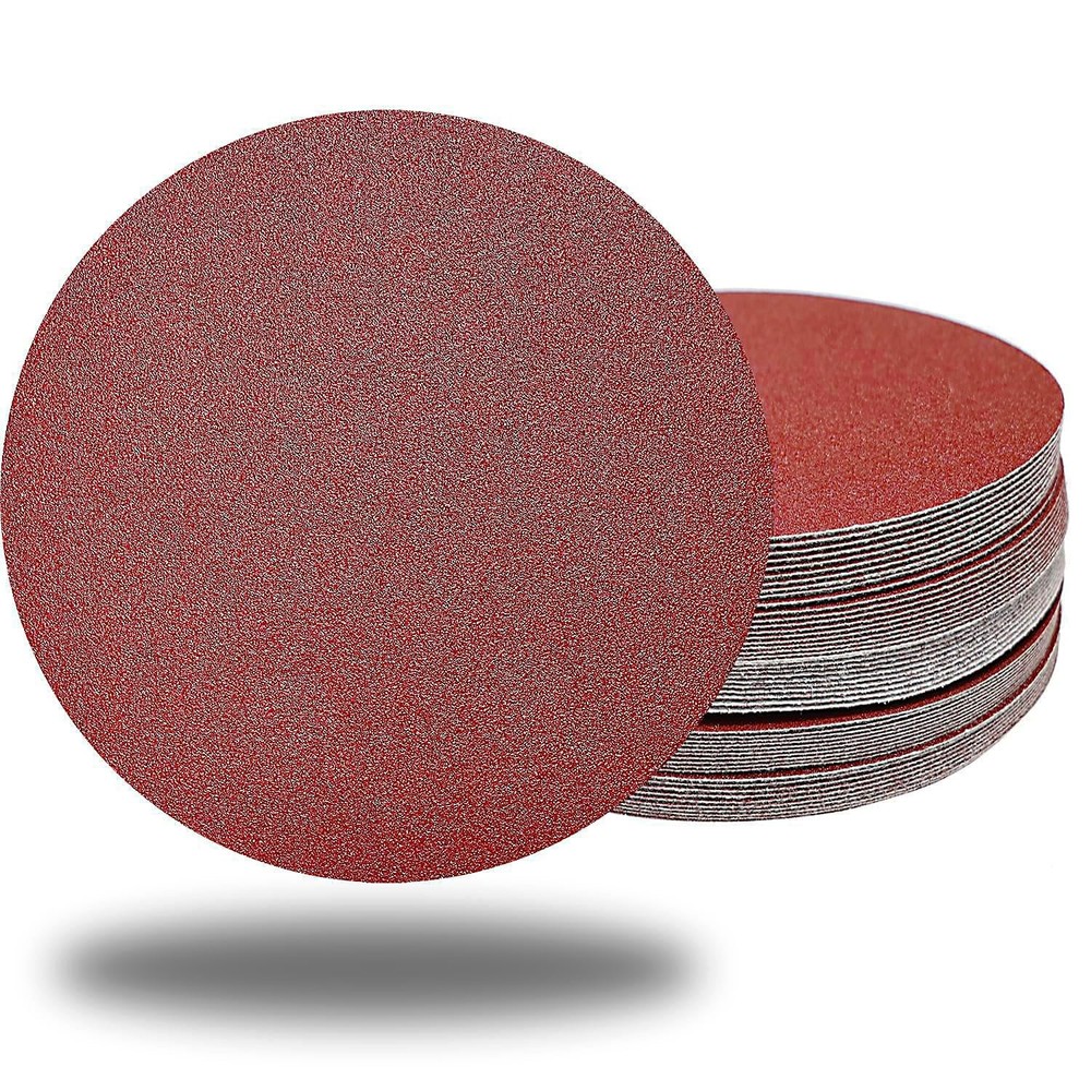 50 Pack 7 Inch 40 Grit Hook-and-Loop Sanding Discs Sandpaper -7" Aluminum...