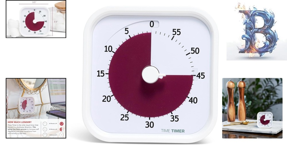 Customizable 60-Minute Visual Timer for Study & Play - Perfect for All Abilities
