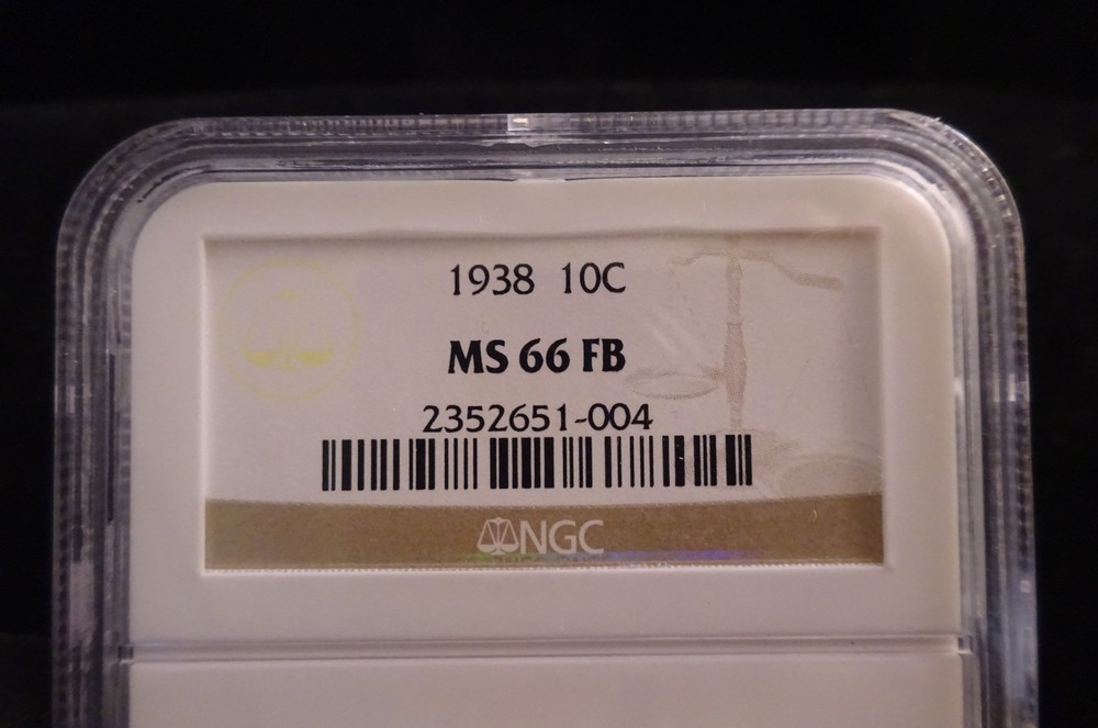 1938 Mercury Dime NGC MS66 FB