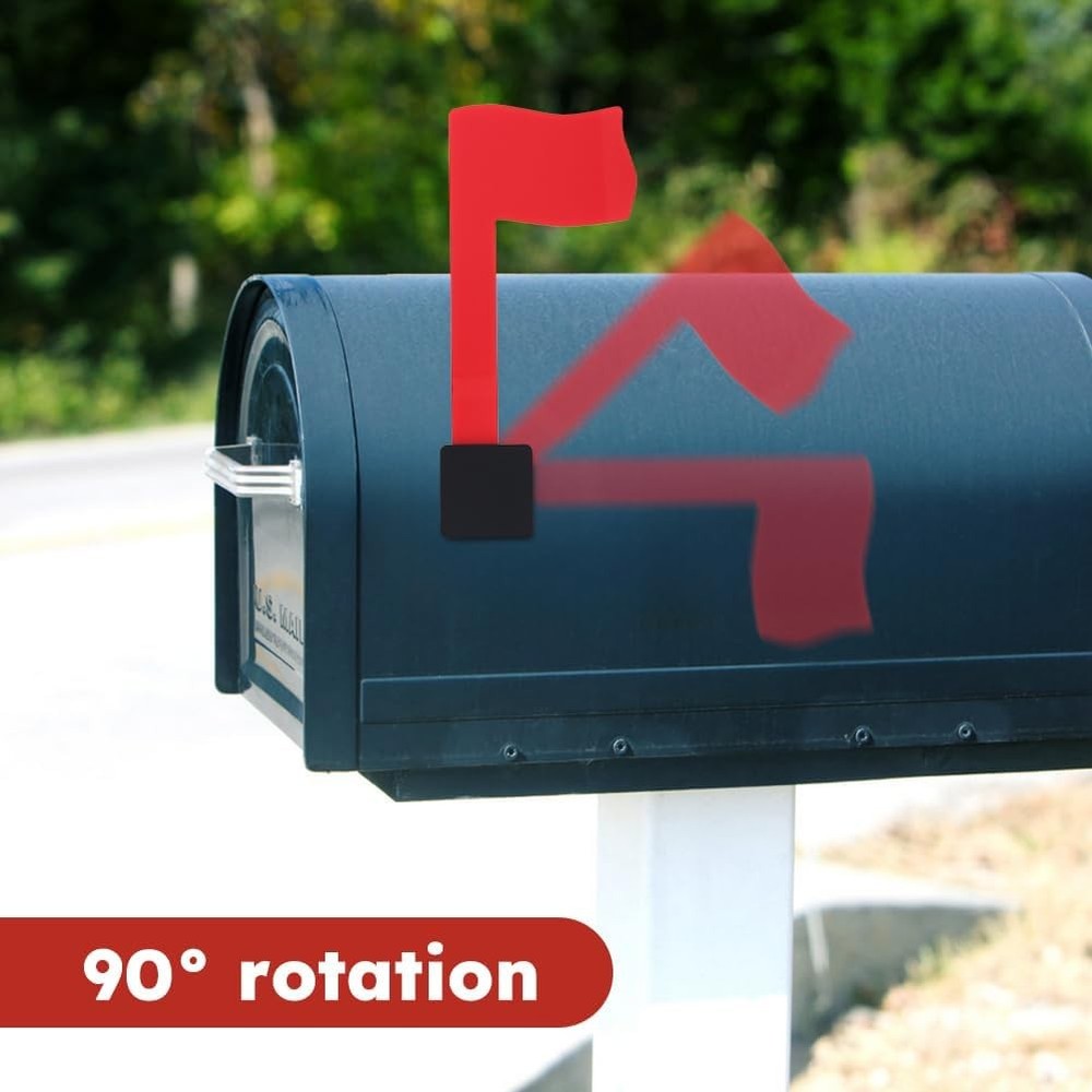 Red Mailbox Flag Replacement Kit Multi Directional for Wall & Post Mount