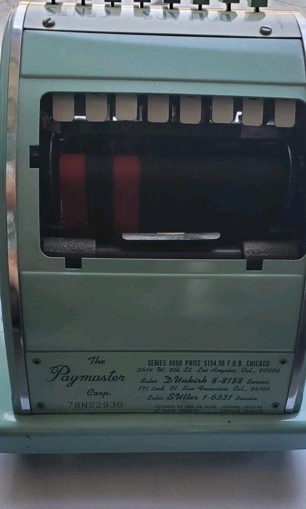 Vintage Paymaster Check Writer