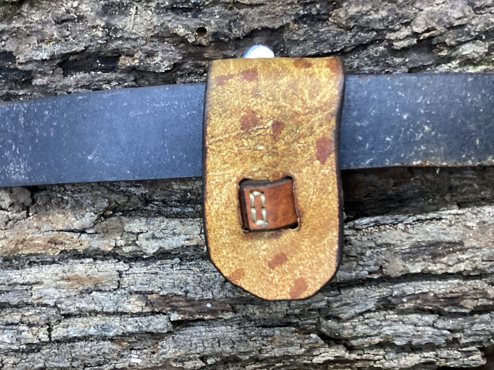 Leather Folding Pocket Knife Sheath Mini Trapper Size (Sheath Only)